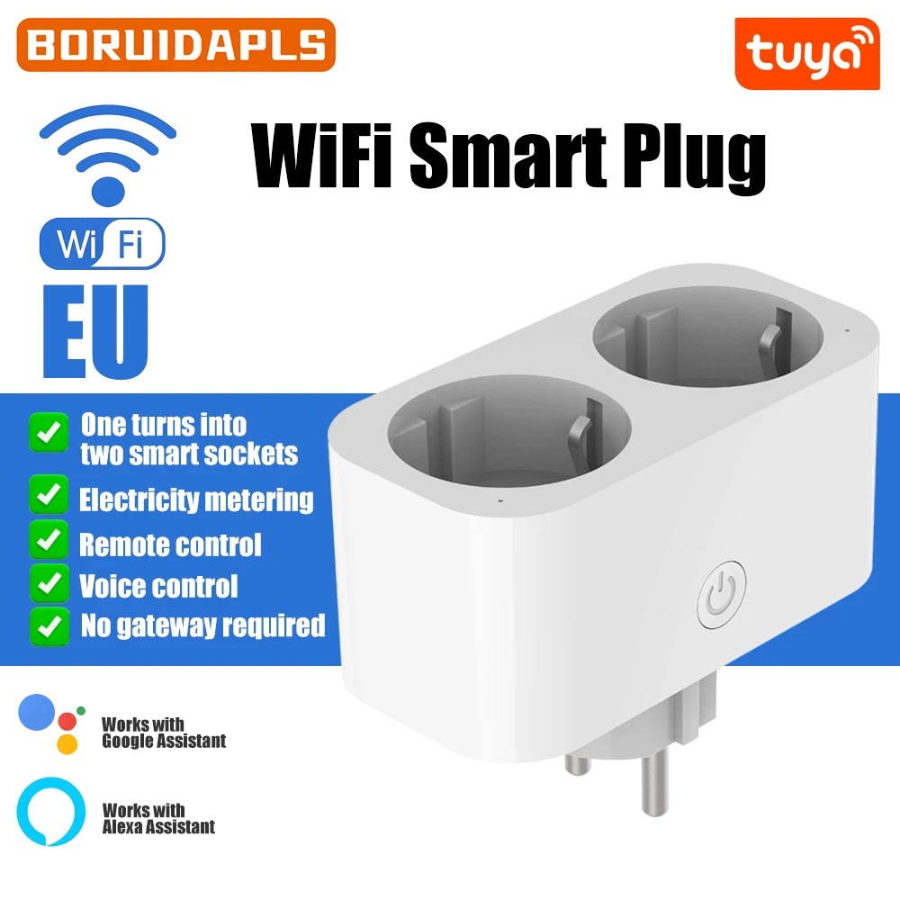 Timer Dual Outlet - Inteligentne gniazdko WiFi BORUIDAPLS z wtyczką
